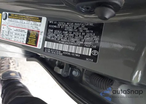 2014 Toyota Camry Le z USA, uszkodzony, nr VIN 4T4BF1FK7ER435735